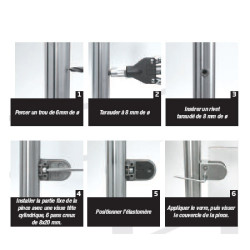 Pince verre inox (sur tube)