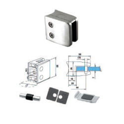 Pince verre zamac (sur tube et verre 8/12mm)