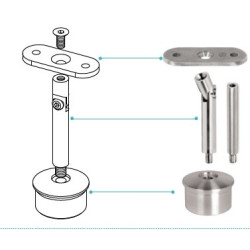 Support de main courante - articulé