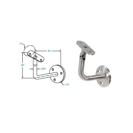 support mural pour main courante