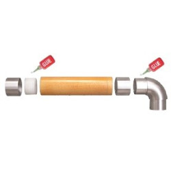 adaptateur pour main courante bois