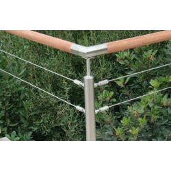 Support main courante 90° sur poteau