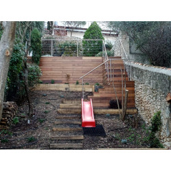 Support main courante articulé sur tube