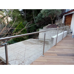 Support main courante articulé sur tube