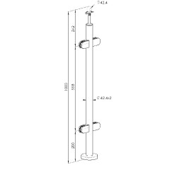 Kits poteaux cables pour garde corps, main courante en inox