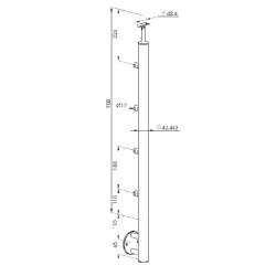 Kits poteaux cables pour garde corps, main courante en inox