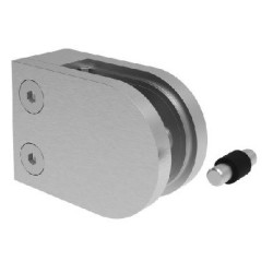 Pince verre INOX fixation SUR PLAT