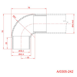 Coude 90° angulaire